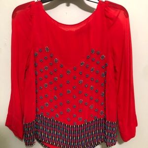 Vibrant embellished women’s blouse